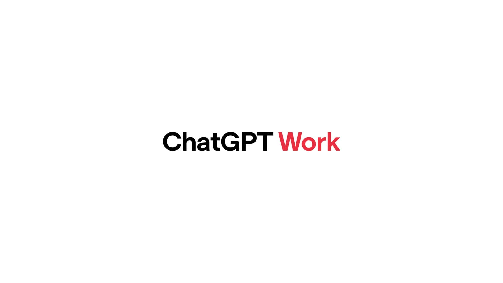 Officiële ChatGPT Work-aankondiging uit de video van OpenAI.