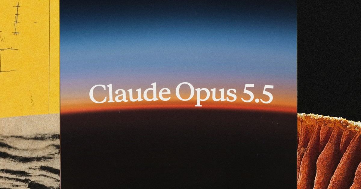 Het aankondigingsbeeld van Claude Opus 5.5